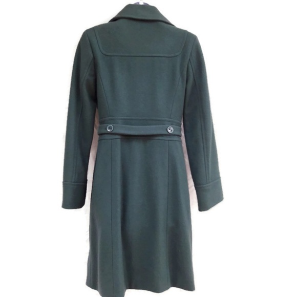 Mossimo Wool Blend Jacket Coat Camel Like Wool Tie Belt Vintage Sage S Small - Picture 2 of 6